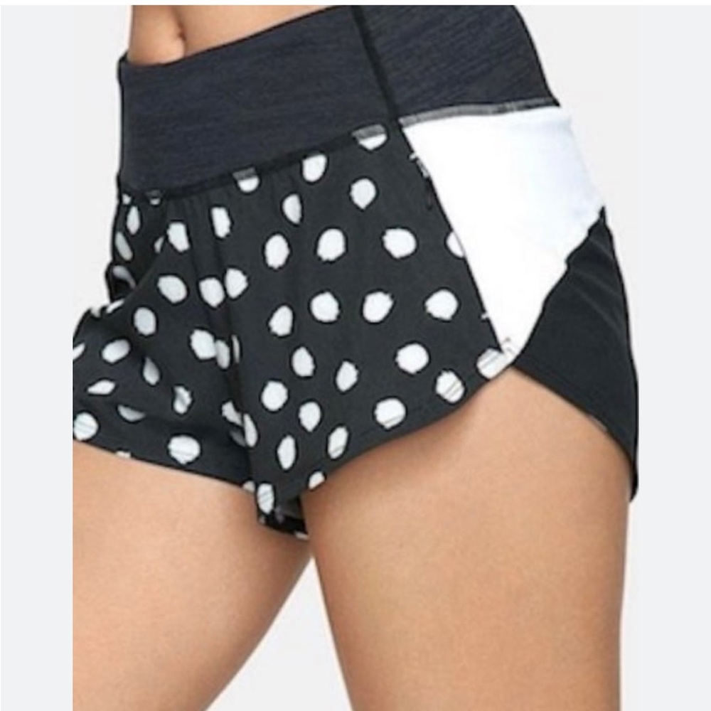 Outdoor Voices Polka Dot Hudson Running Shorts Black White Size XL